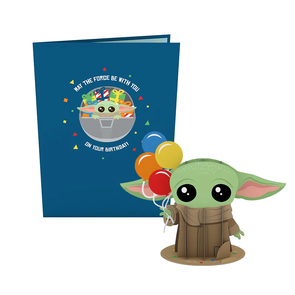 Star Wars™ The Mandalorian™ Grogu™ Birthday Card with Pop-Up Gift - Image 4