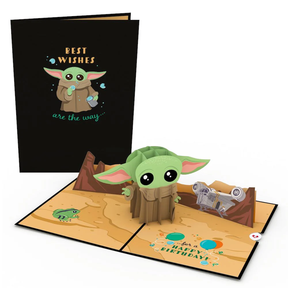 Star Wars™ The Mandalorian™ Grogu™ Birthday Pop-Up Card & Flower Buds Bouquet Bundle - Image 7
