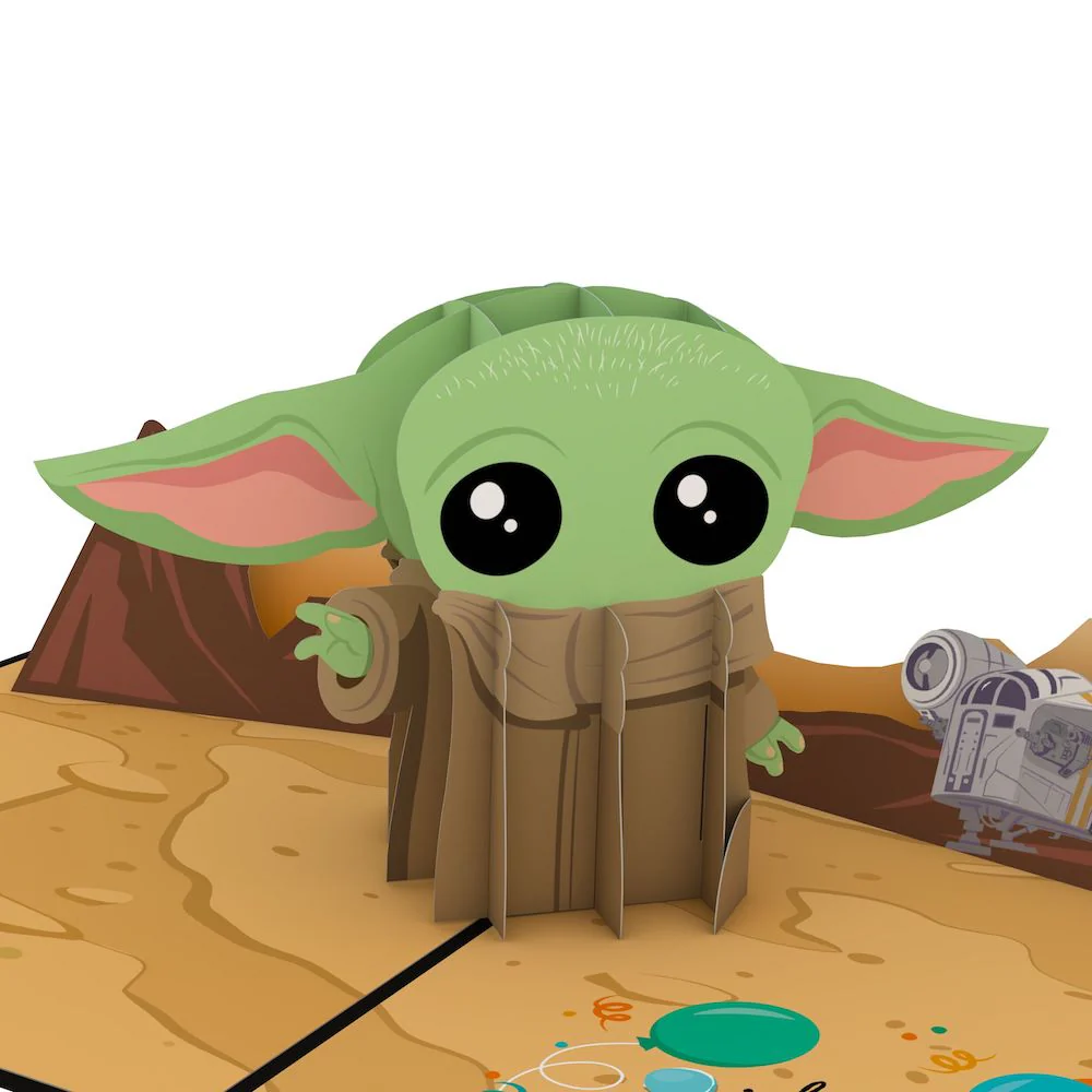 Star Wars™ The Mandalorian™ Grogu™ Birthday Pop-Up Card & Flower Buds Bouquet Bundle - Image 8
