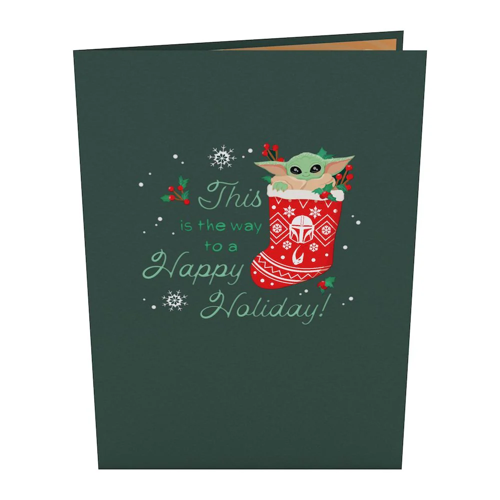 Star Wars™ The Mandalorian™ Grogu™ Happy Holidays Pop-Up Card - Image 4