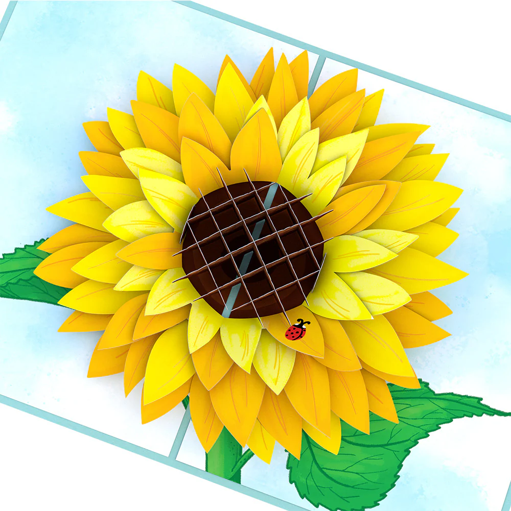 Sunflower Bloom Thank You Pop-Up Card and Sentiment Set - Image 3