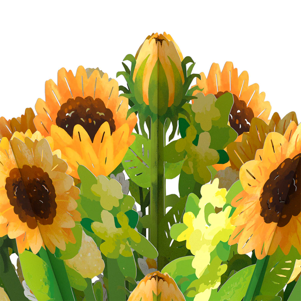 Sunflower Blooms Birthday Bouquet and Time to Party Sentiment Set - Image 3