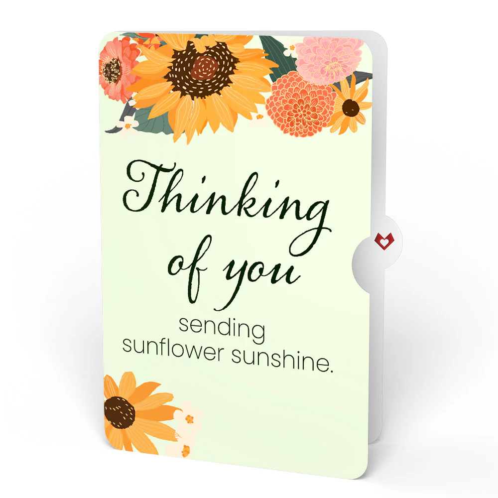 Sunflower Blooms Thinking of You Bouquet and Sentiment Set - Image 4