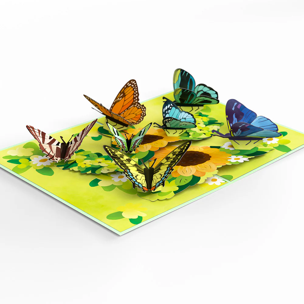 Sunflower Butterflies Pop-Up Card - Image 3