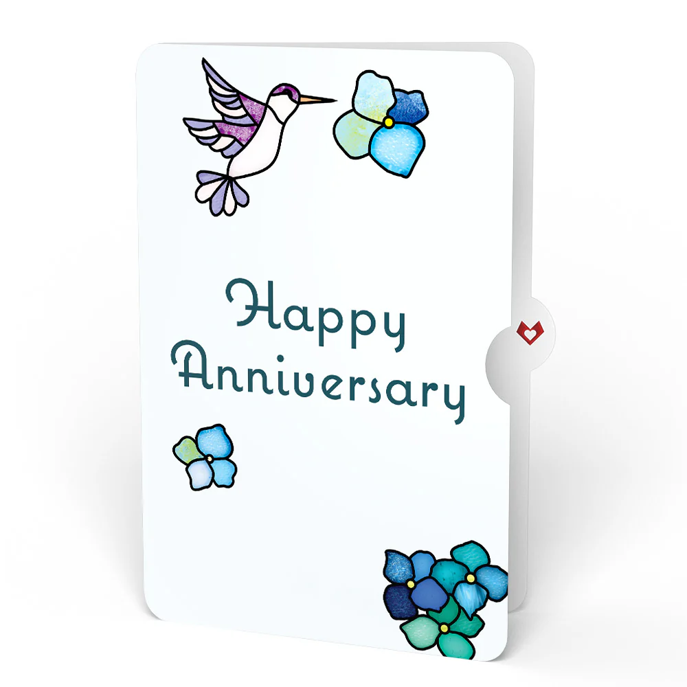 Sunlit Hydrangeas Anniversary Suncatcher Bouquet and Sentiment Set - Image 4