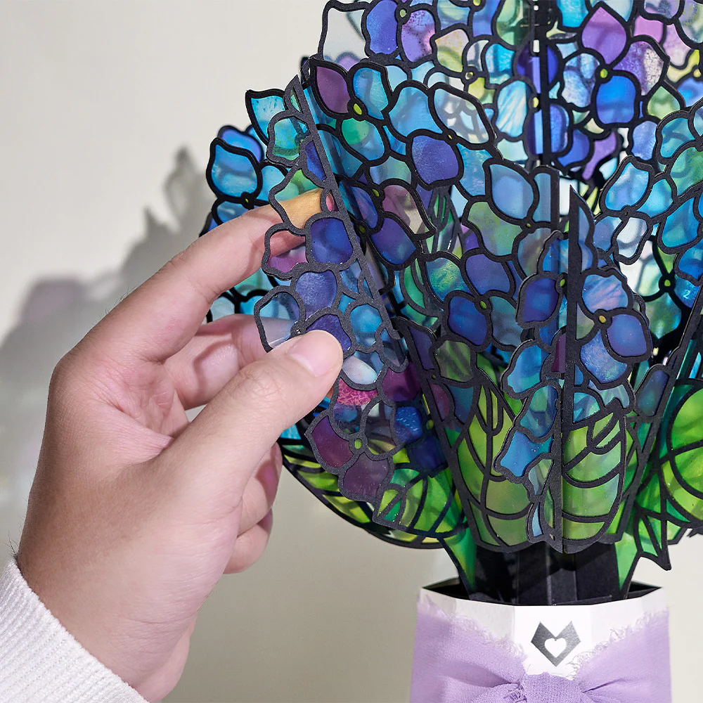 Sunlit Hydrangeas St. Patrick’s Day Suncatcher Bouquet and Sentiment Set - Image 3