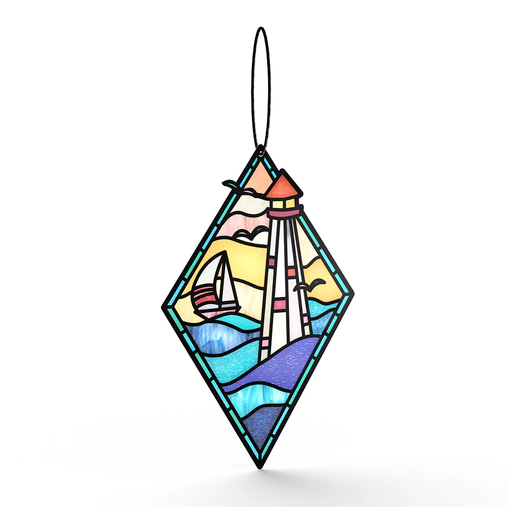 Sunshine and Sea Breezes Lighthouse Mother’s Day Suncatcher Card and Sentiment Set for Mom - Image 3