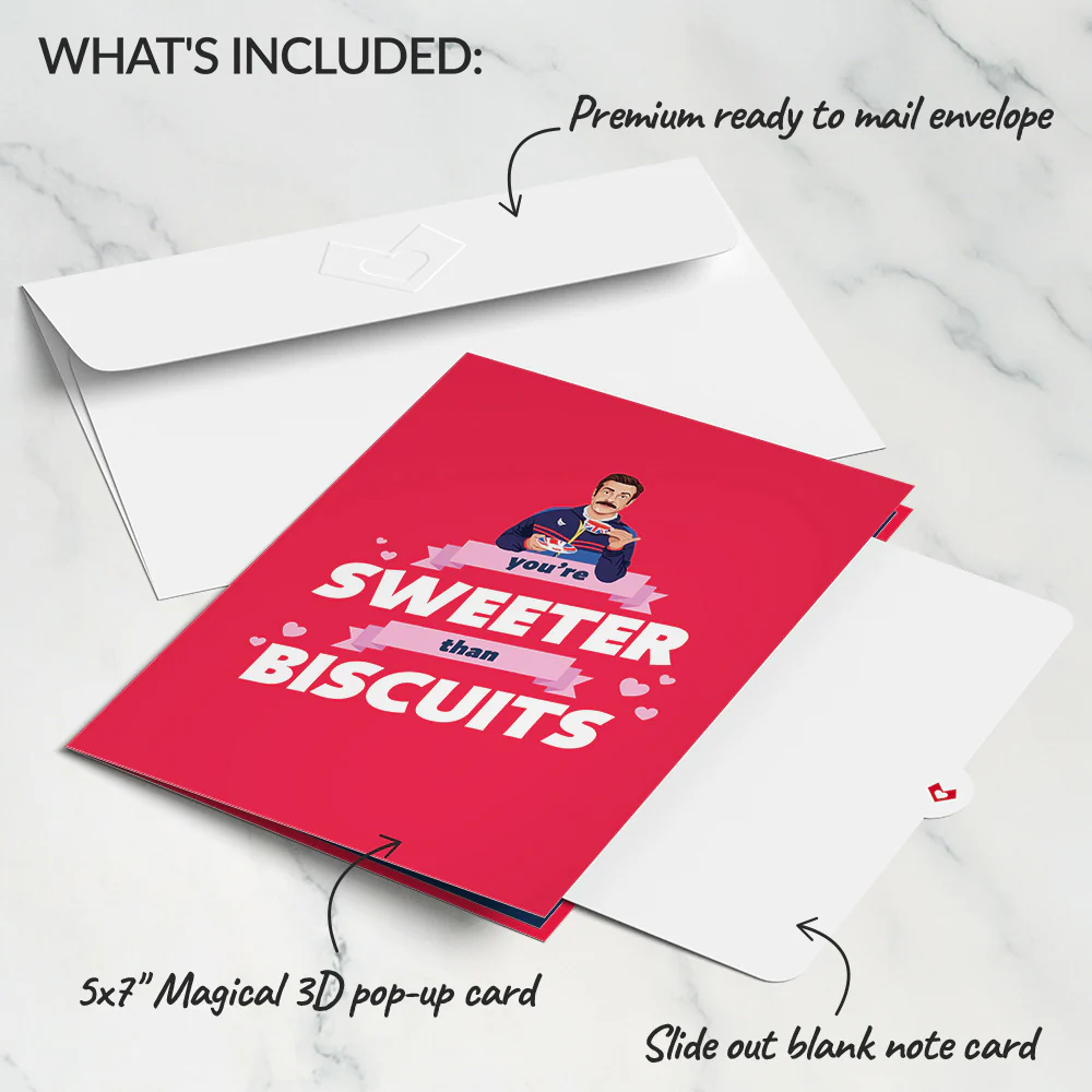 Ted Lasso Sweeter Than Biscuits Pop-Up Card - Image 6