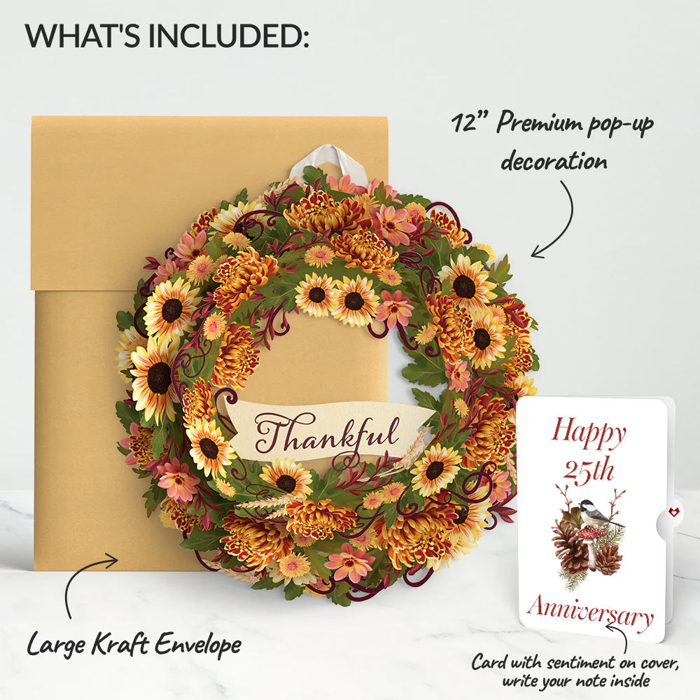 Thankful 25th Anniversary Wreath and Sentiment Set - Image 2