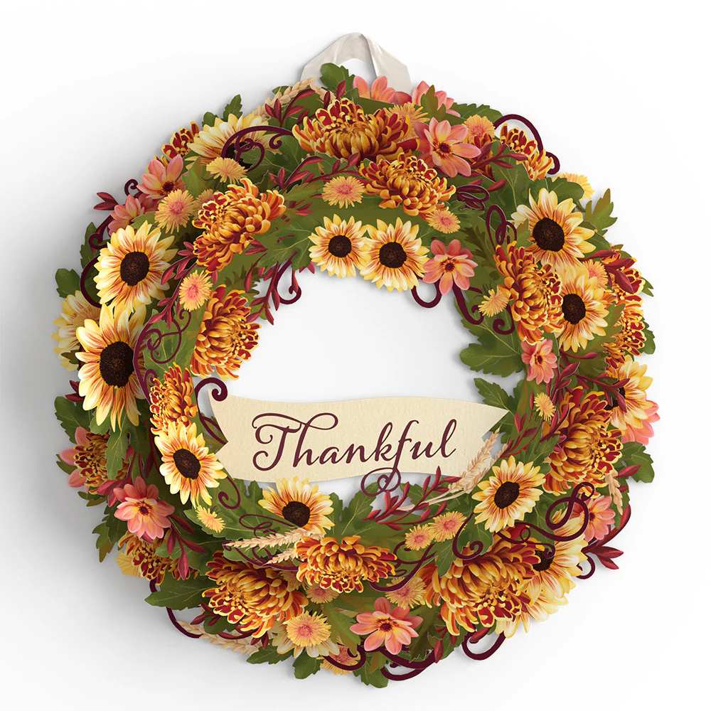 Thankful 80th Birthday Wreath and Sentiment Set - Image 3
