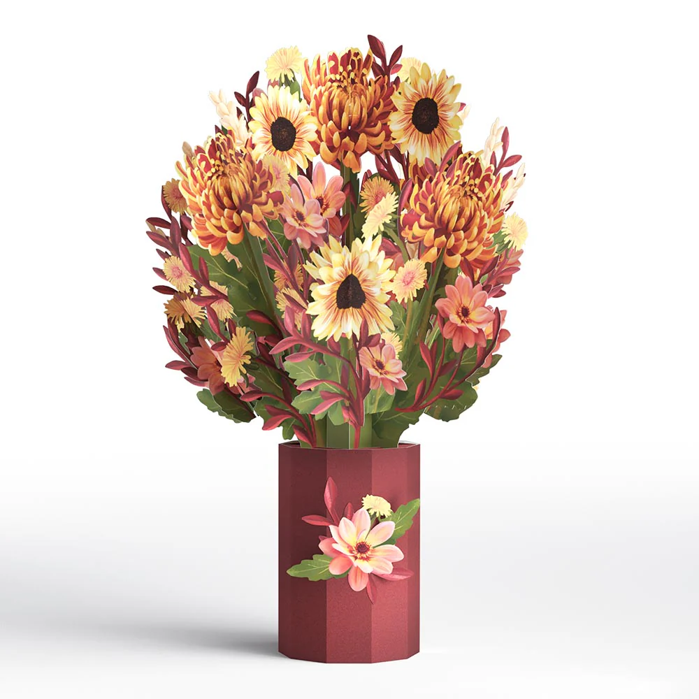 Thanksgiving Gratitude Pop-Up Card & Bouquet Bundle - Image 3
