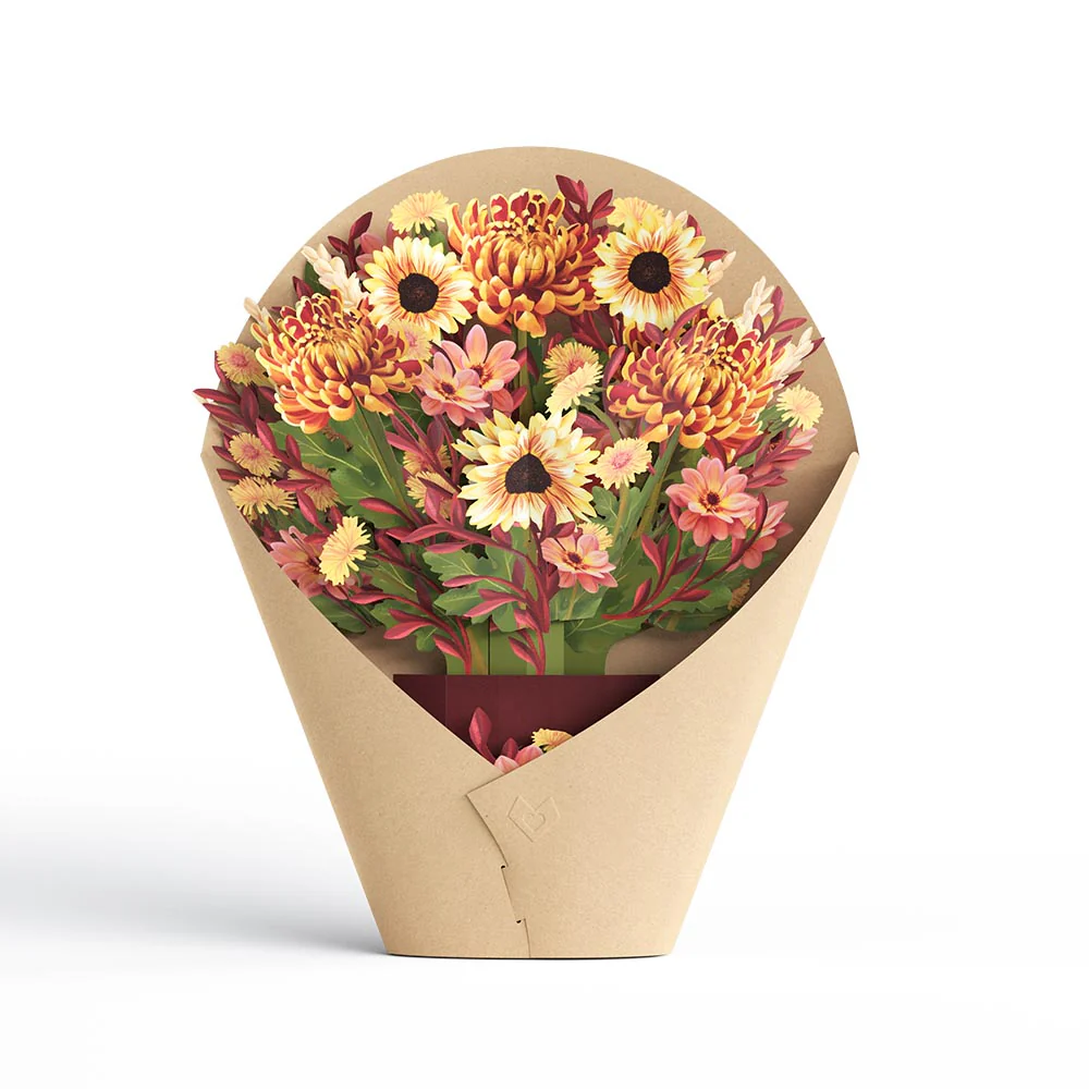 Thanksgiving Gratitude Pop-Up Card & Bouquet Bundle - Image 4