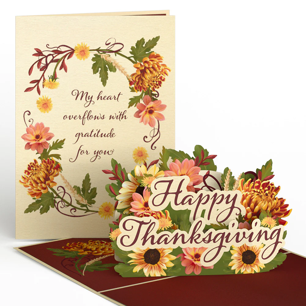 Thanksgiving Gratitude Pop-Up Card & Bouquet Bundle - Image 5