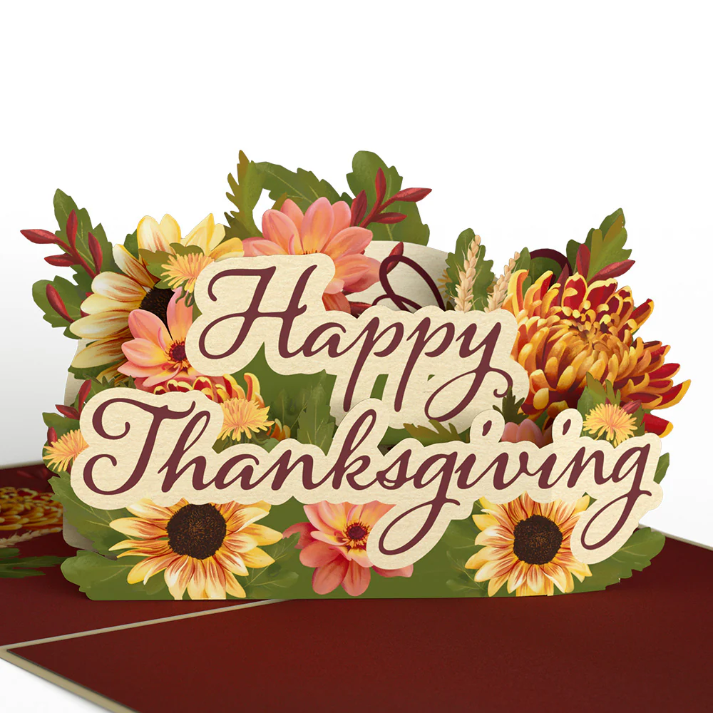 Thanksgiving Gratitude Pop-Up Card & Bouquet Bundle - Image 6
