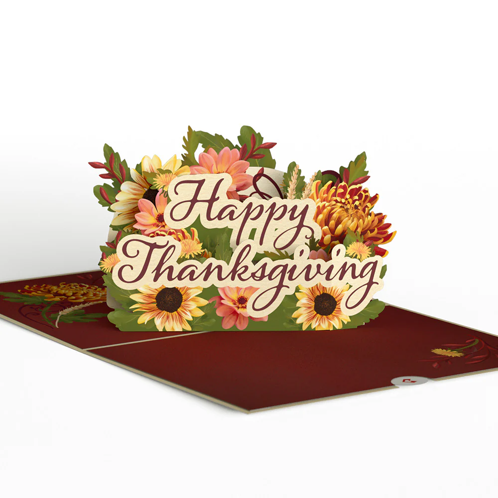 Thanksgiving Gratitude Pop-Up Card & Bouquet Bundle - Image 7