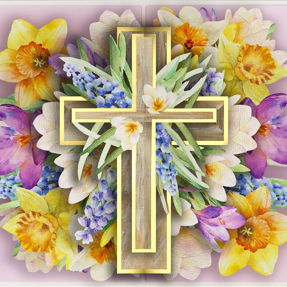 The Lord Bless You Pop-Up Card & Suncatcher Bouquet Bundle - Image 3