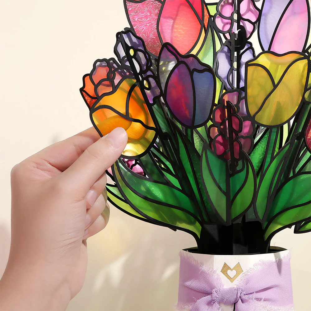 The Lord Bless You Pop-Up Card & Suncatcher Bouquet Bundle - Image 5