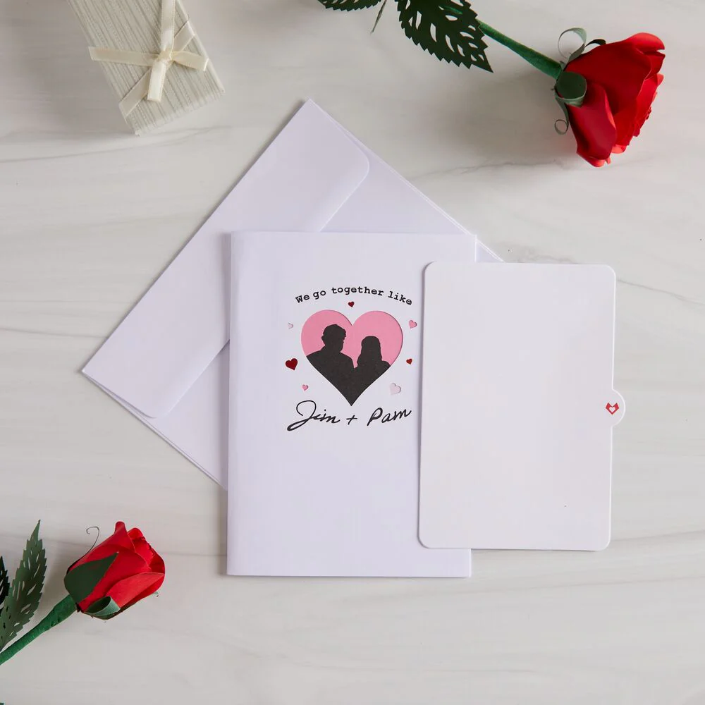 The Office We Go Together Like Jim and Pam Pop-Up Card - Image 5