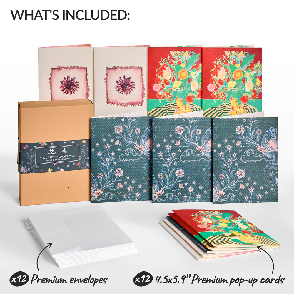Lovepop x ArtLifting - The Uplifted Florals Box Set (Assorted 12-Pack): Paperpop® Card - Image 3