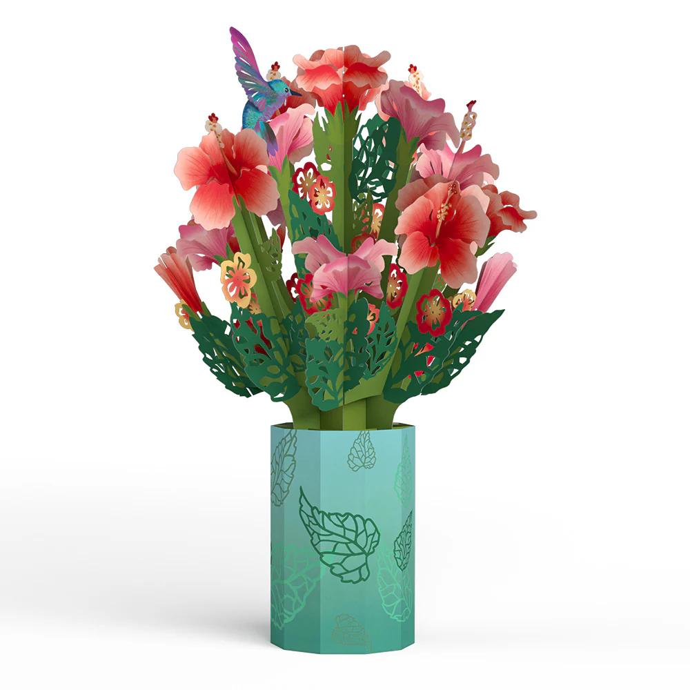 Thinking of You Hummingbird Suncatcher Card & Pop-Up Bouquet Bundle - Image 11