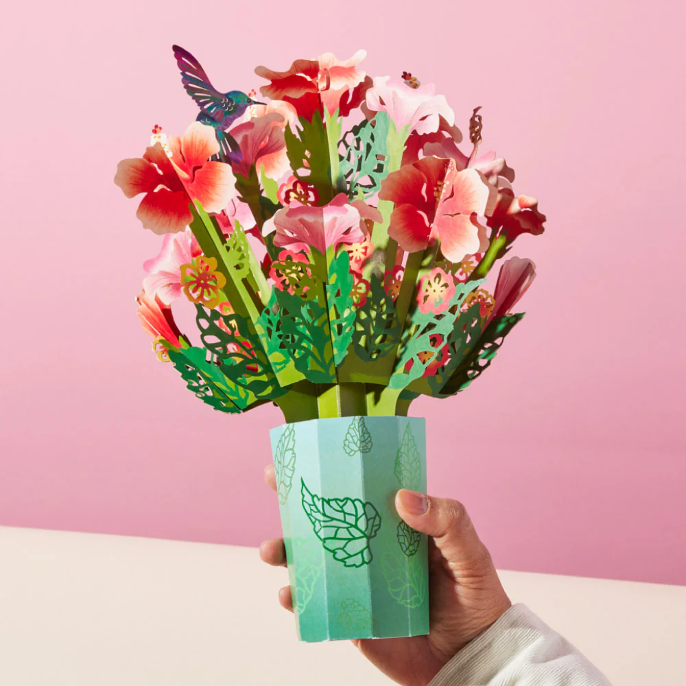 Thinking of You Hummingbird Suncatcher Card & Pop-Up Bouquet Bundle - Image 8