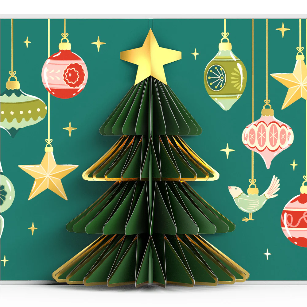 Tis the Season Christmas Tree Pop-Up Card and Sentiment Set for Daughter - Image 3