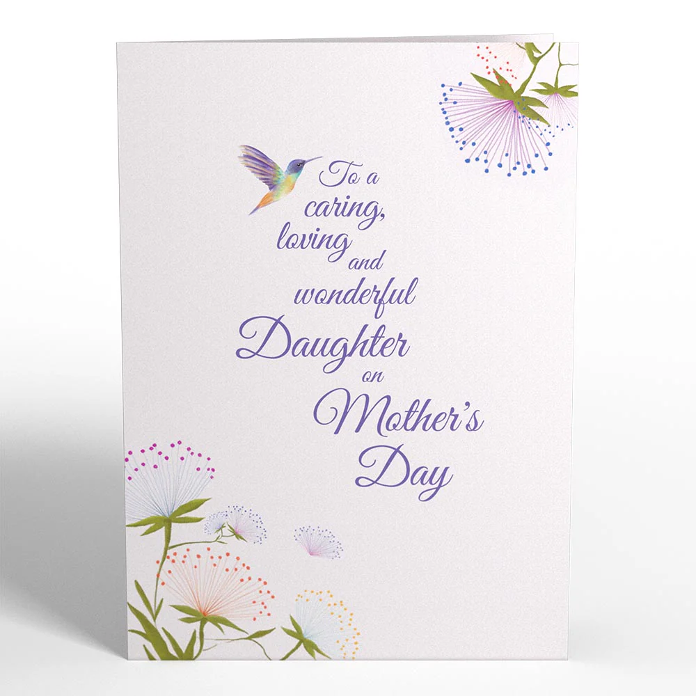 To My Daughter Mother’s Day Hummingbird Pop-Up Card - Image 4