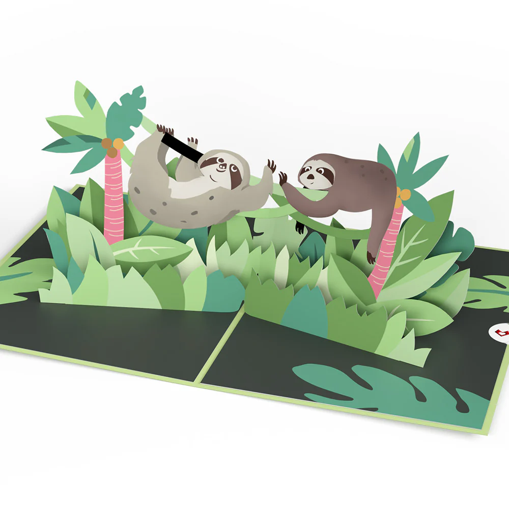 Tree Top Sloths Pop-Up Card - Image 3