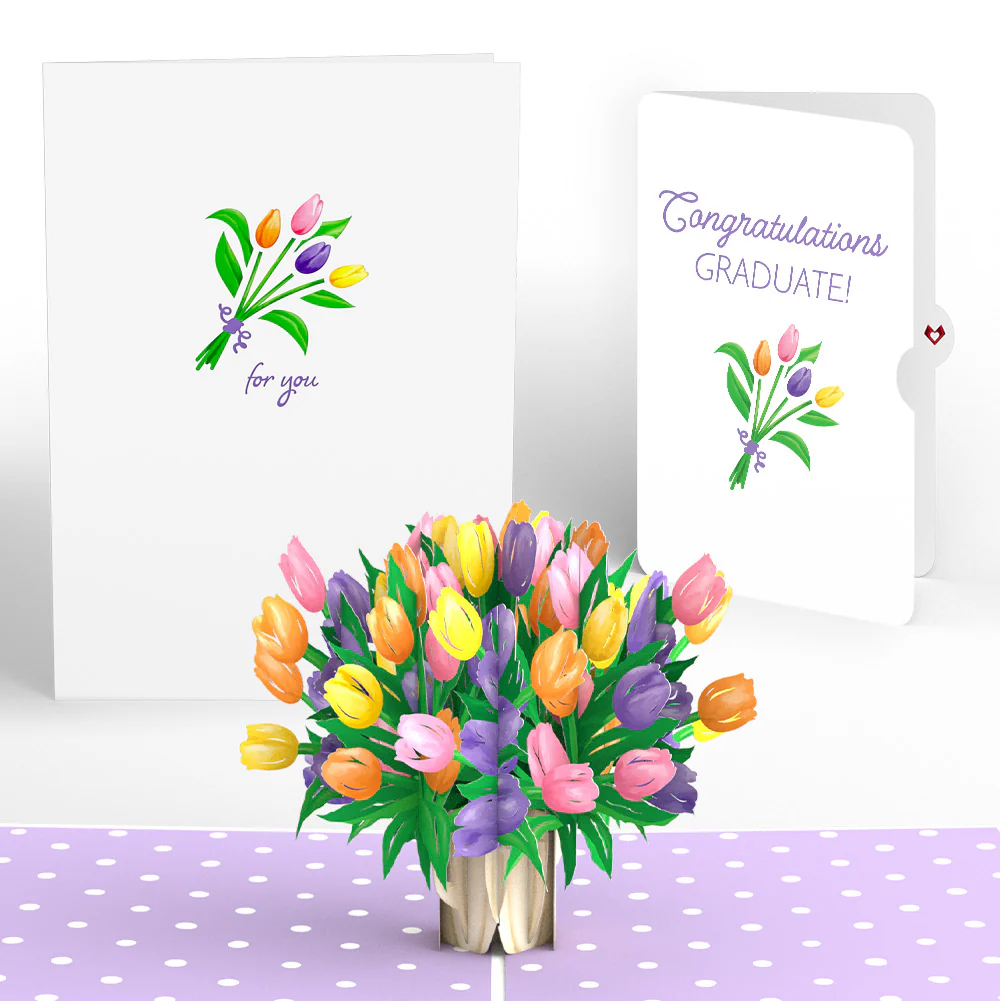 Tulips Graduations Pop-Up Card and Sentiment Set