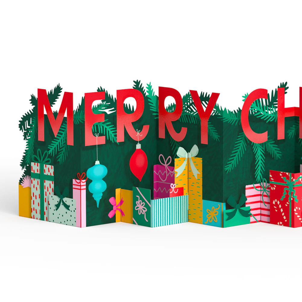 Under the Tree Merry Christmas Loooooong Card™ (Expands to 2 feet) and Sentiment Set for Daughter - Image 3