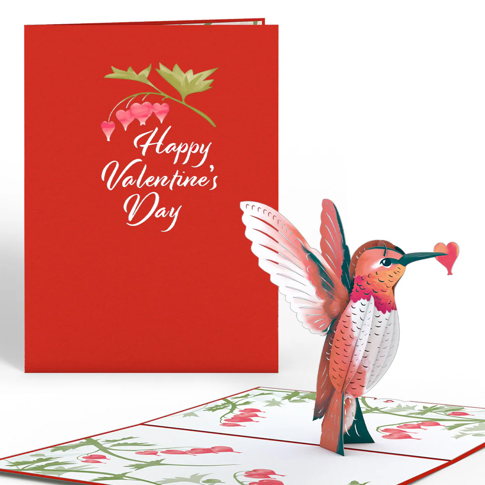 Valentineās Day Hummingbird Pop-Up Card