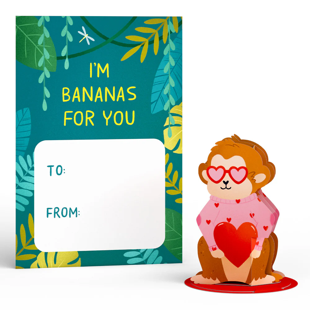 Valentine’s Day Safari Assorted Cards Kids Classroom 24-Pack - Image 6
