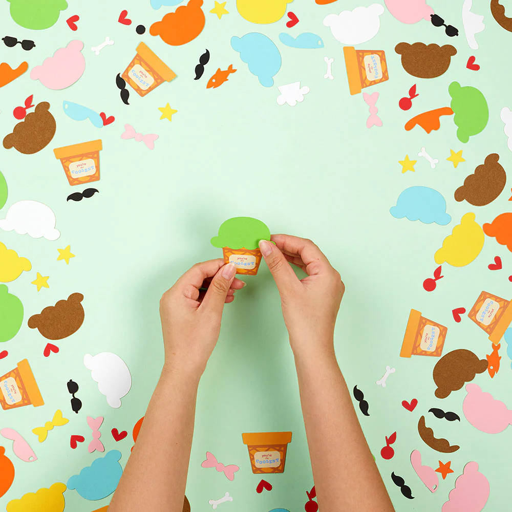 Valentine's Day Craft Kit Make-Your-Own Ice Cream Cones - Image 3