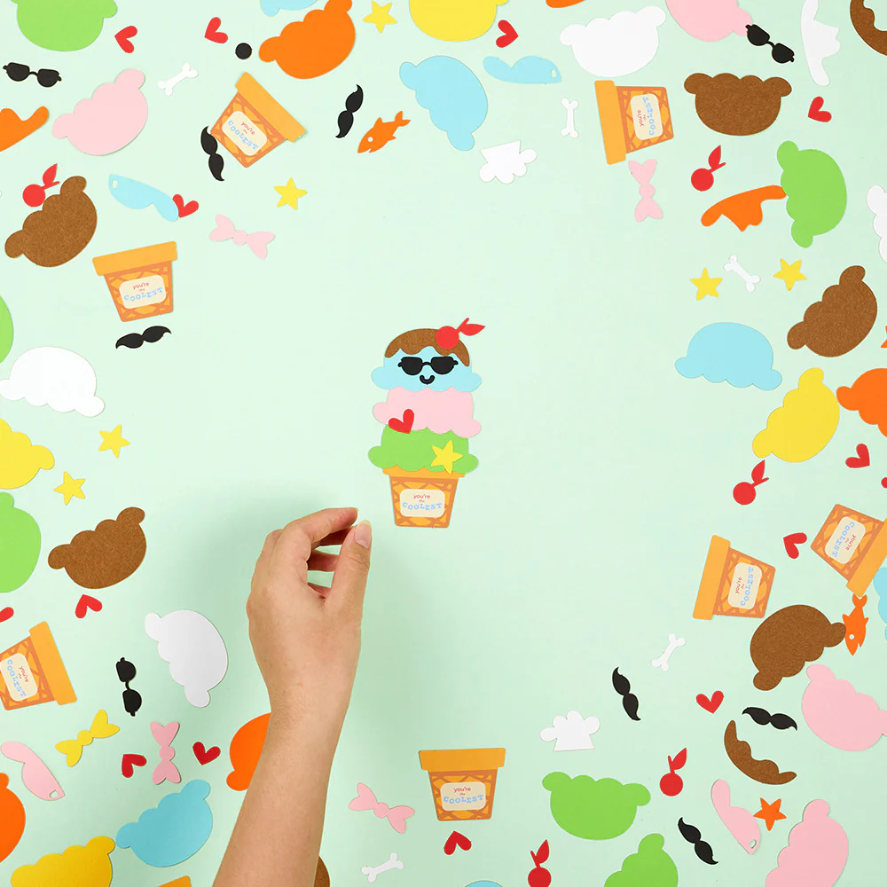 Valentine's Day Craft Kit Make-Your-Own Ice Cream Cones - Image 4
