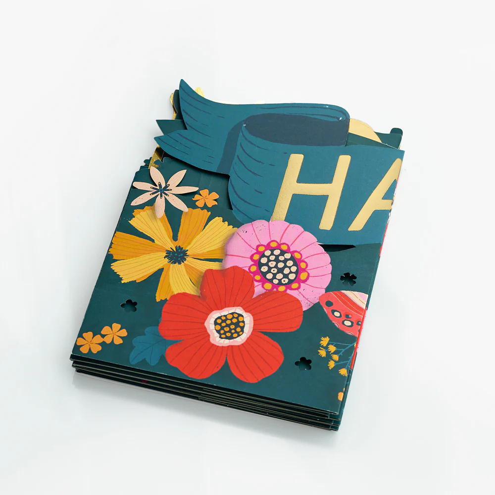Vibrant Blooms Mother's Day Loooooong Card⢠(Expands to 2 feet) - Image 2