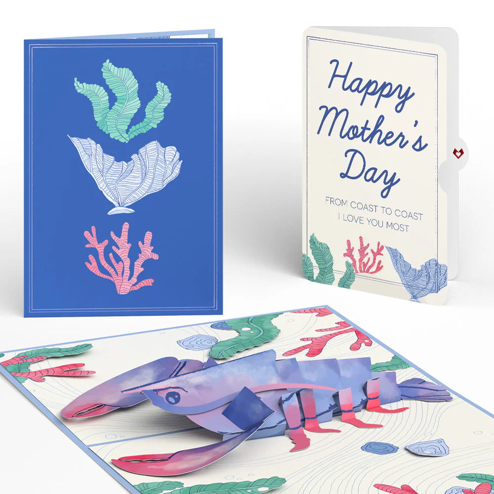 Vibrant Lobster Mother’s Day Pop-Up Card and Sentiment Set for Mom
