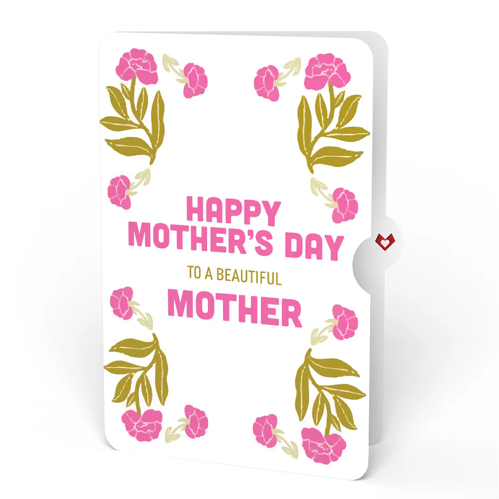 Vintage Floral Love You Heart Mother’s Day Pop-Up Card and Sentiment Set for Mom - Image 4