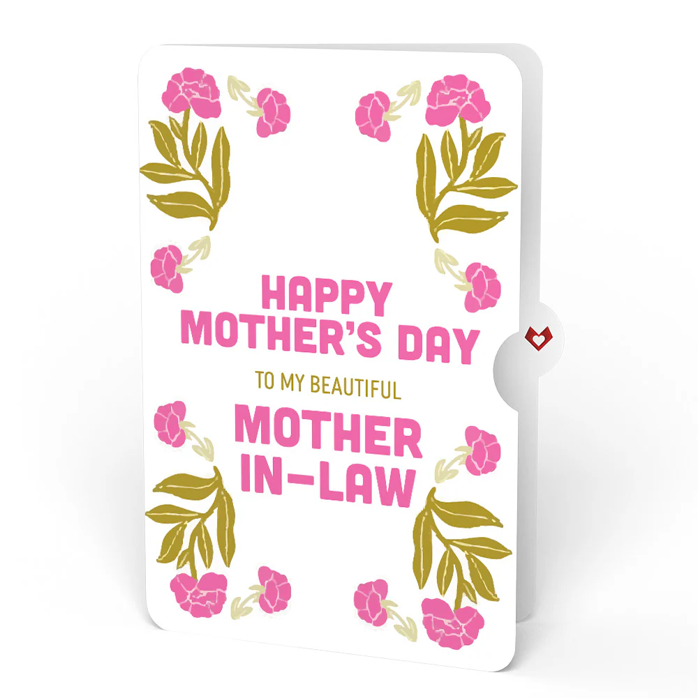 Vintage Floral Love You Heart Mother’s Day Pop-Up Card and Sentiment Set for Mother-in-Law - Image 4