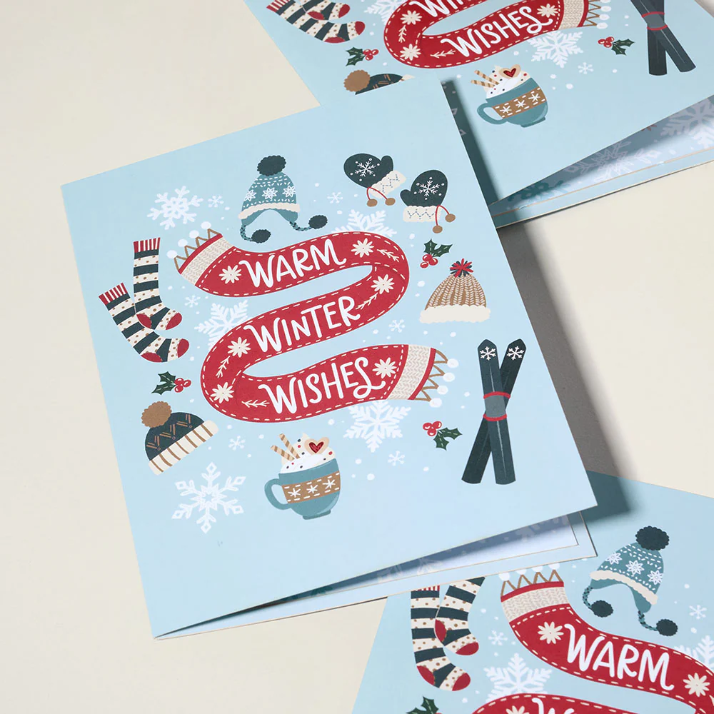 'Warm Winter Wishes' Holiday Penguin Plushpop Card - Image 3