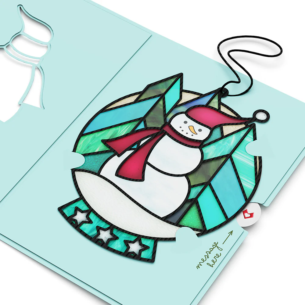 Warm Wishes Snowman Suncatcher Card - Image 4