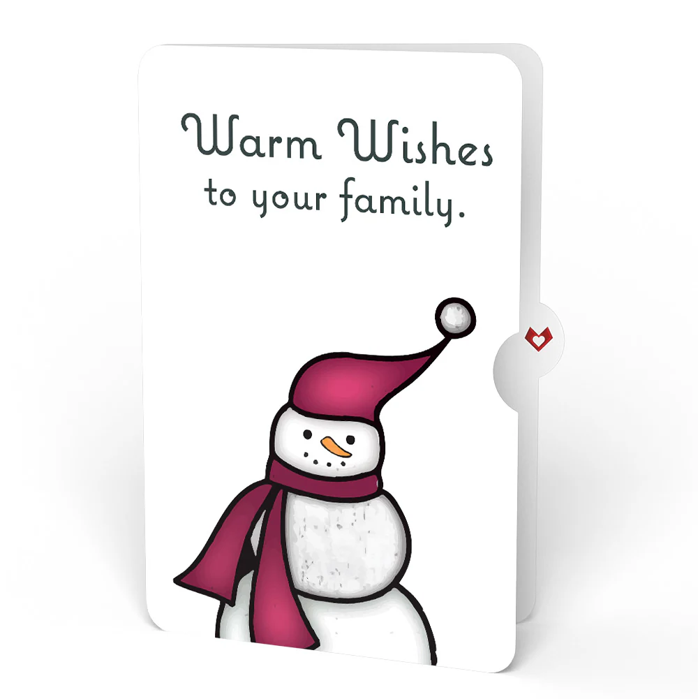 Warm Wishes Snowman Winter Suncatcher Card and Sentiment Set for Family - Image 4