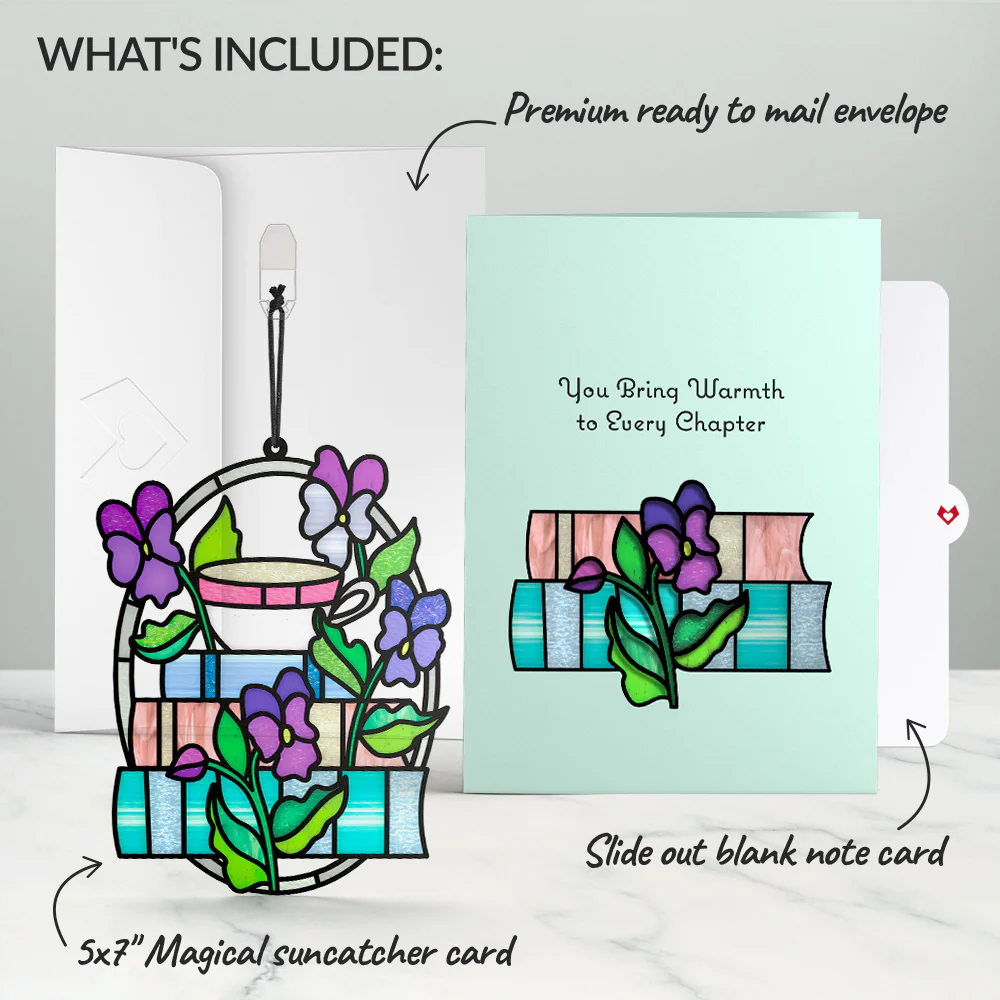 Warmth in Every Chapter Suncatcher Card - Image 6