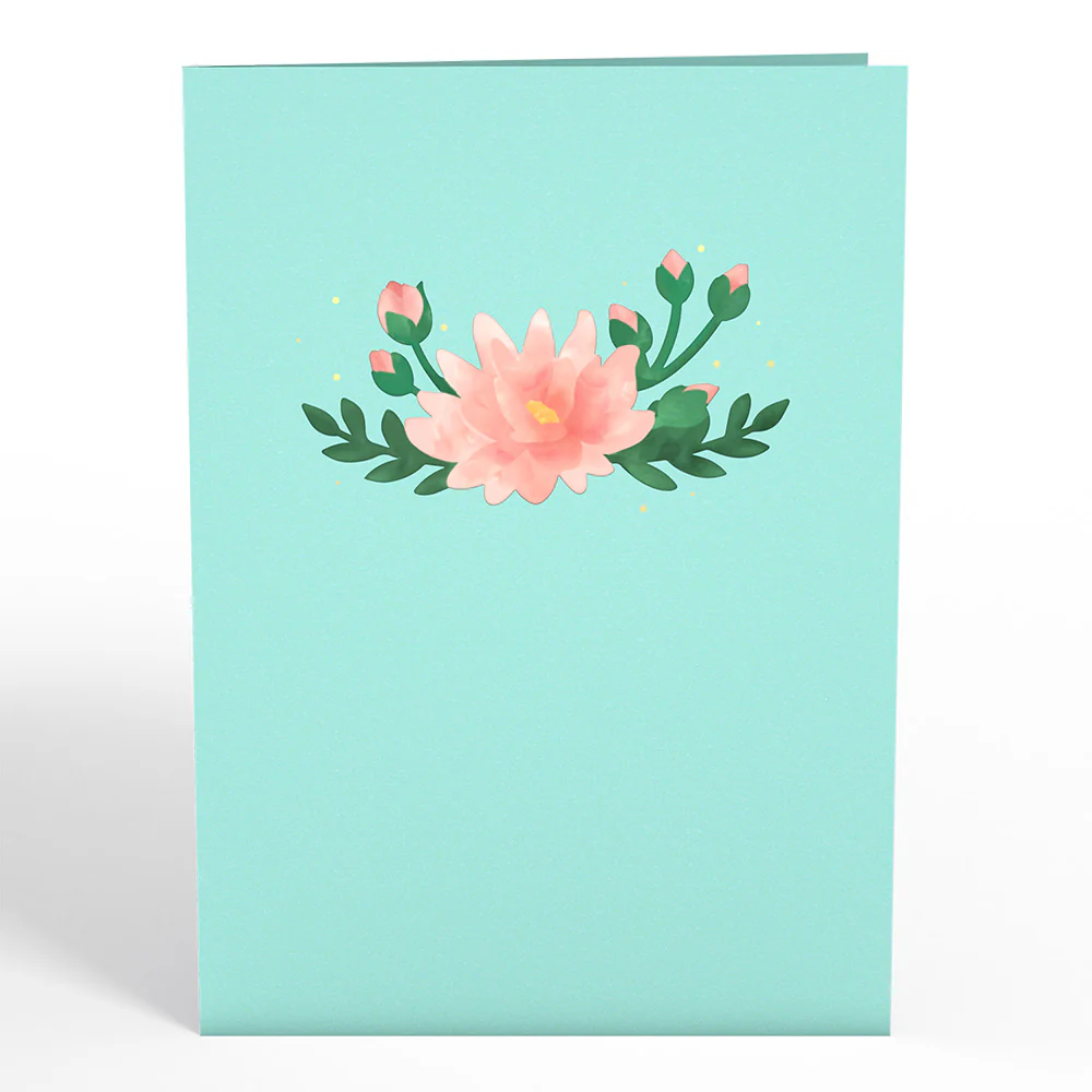 Water Lily Dragonfly Pop-Up Card - Image 4