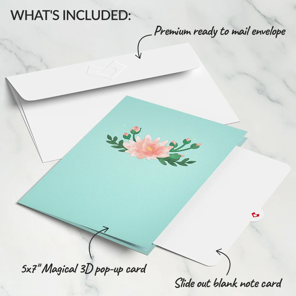 Water Lily Dragonfly Pop-Up Card - Image 5