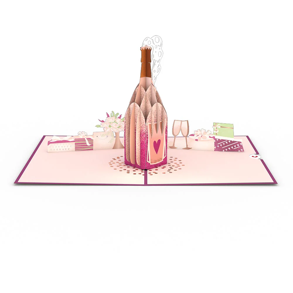 Wedding Champagne Pop-Up Card - Image 3