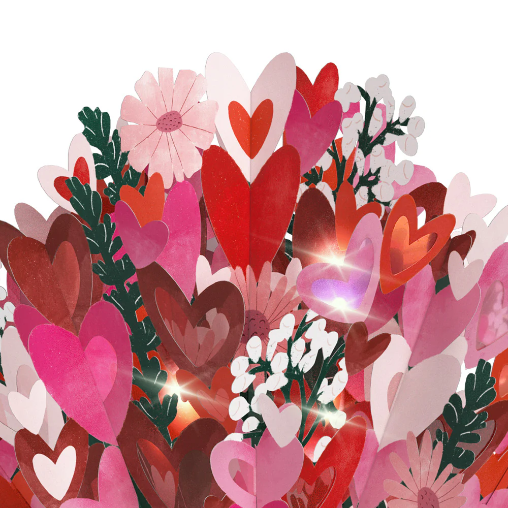 Whimsical Hearts Mother's Day Light-Up Bouquet and Sentiment Set - Image 3