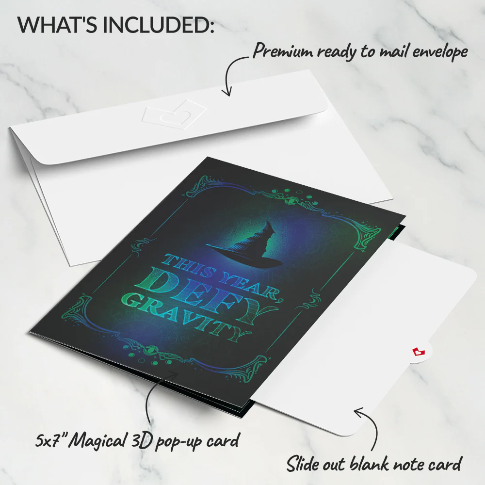 Wicked Defy Gravity Birthday Pop-Up Card - Image 6