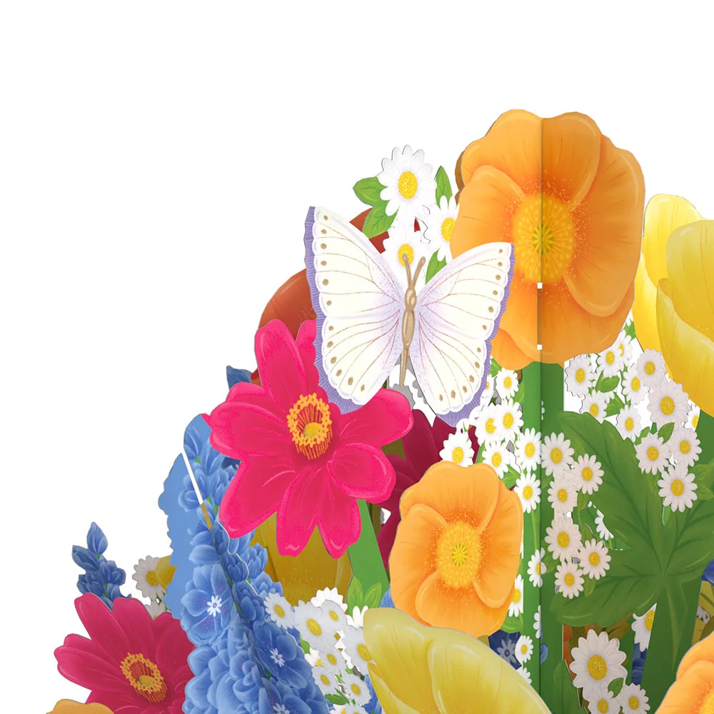Wildflower Birthday Bouquet and Happy Hamster Sentiment Set - Image 3
