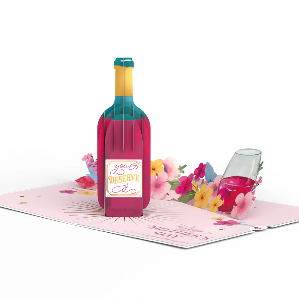 Wine Down and Relax Mother's Day Pop-Up Card - Image 4