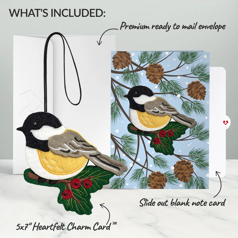 Winter Chickadee HeartFelt Charm Card™ - Image 8